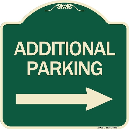 Additional Parking Right Arrow Heavy-Gauge Aluminum Architectural Sign